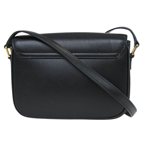 Celine C Bag Leather Small Black Leather Shoulder Bag Bag