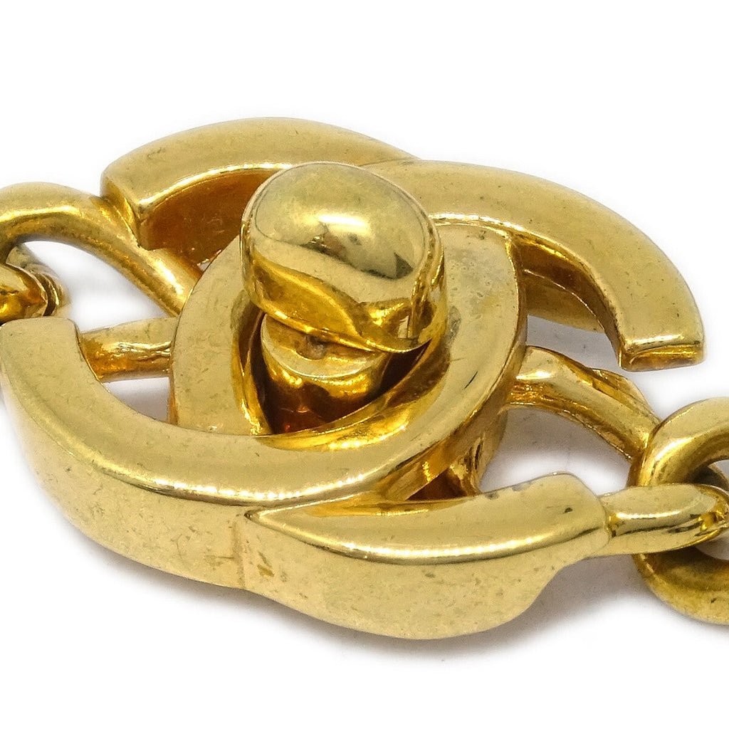 Chanel Vintage Cc Turnlock Chain Bracelet Metal Gold Gold_Plated Bracelet Jewelry