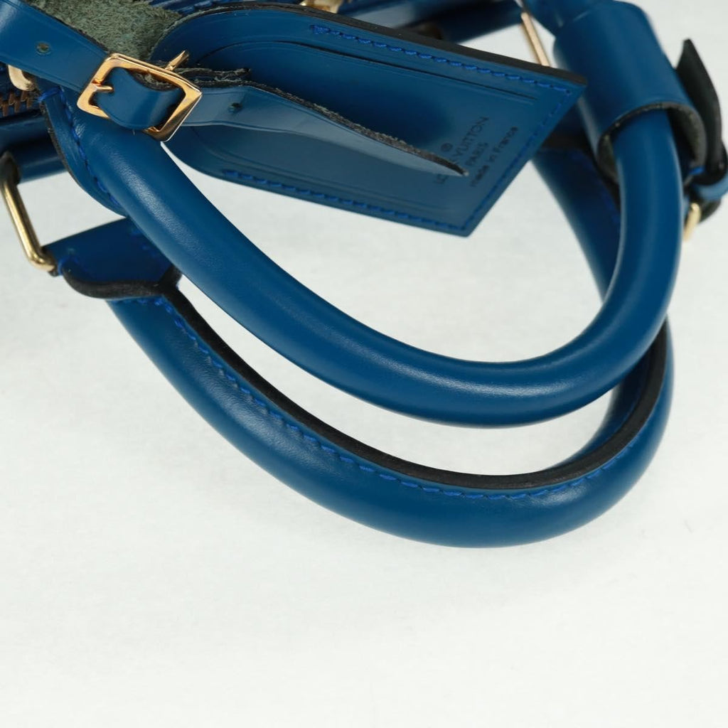 Louis Vuitton Keepall Bag Epi Leather Blue Leather Travel Bag