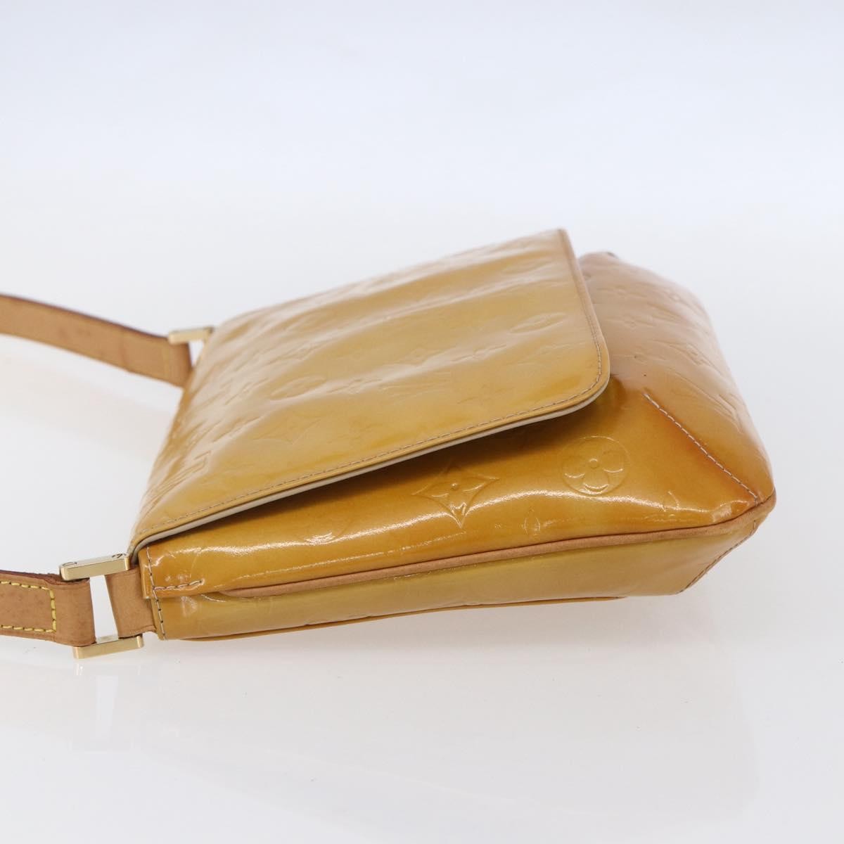 Louis Vuitton Thompson Street Handbag Monogram Vernis Beige Patent_Leather Shoulder Bag