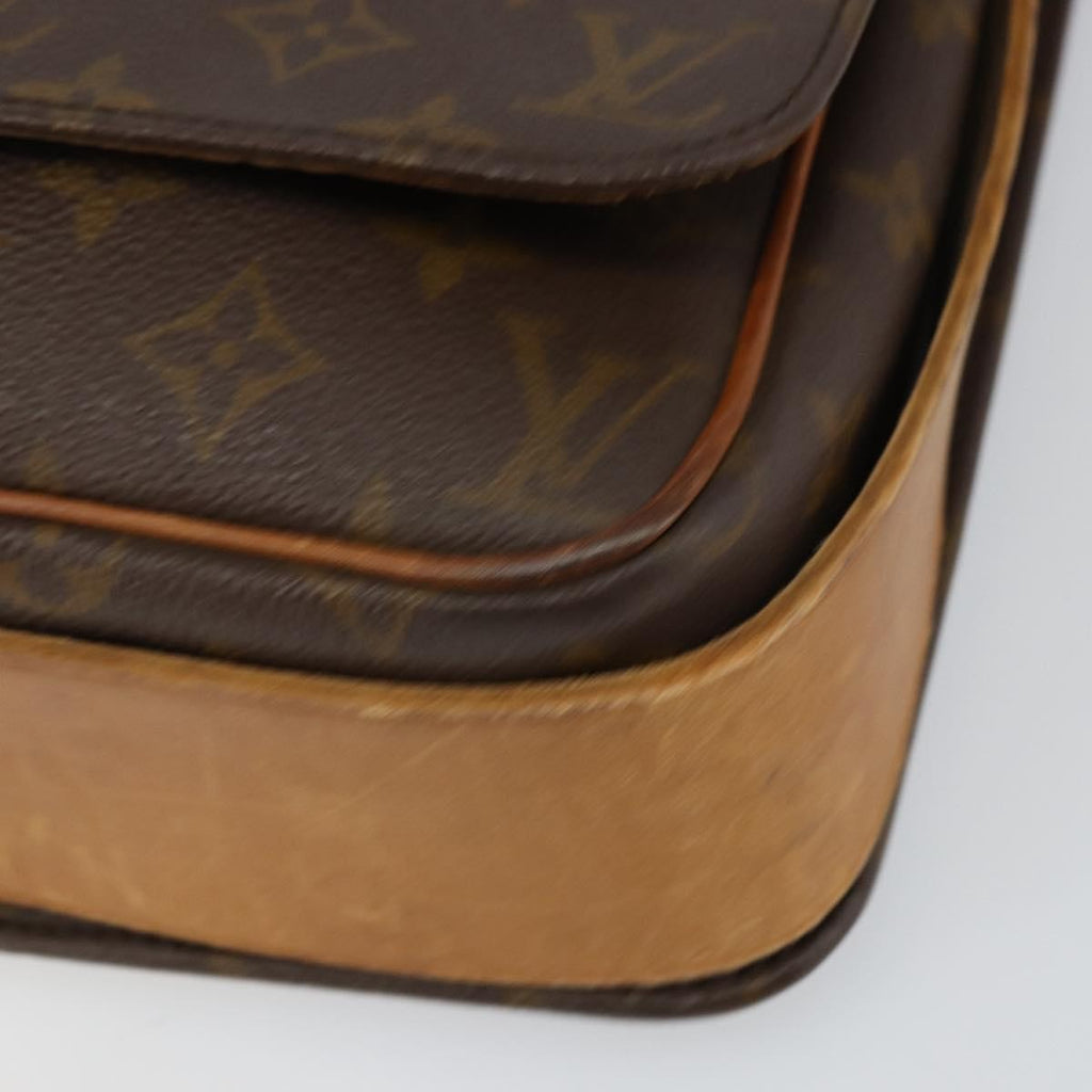 Louis Vuitton Cartouchiere Handbag Monogram Canvas Brown Canvas Shoulder Bag