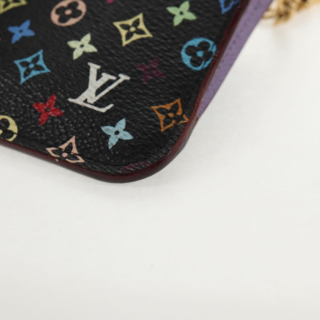 Louis Vuitton Pochette Clés Nm Monogram Multicolor Canvas Black Canvas Wallets Accessory