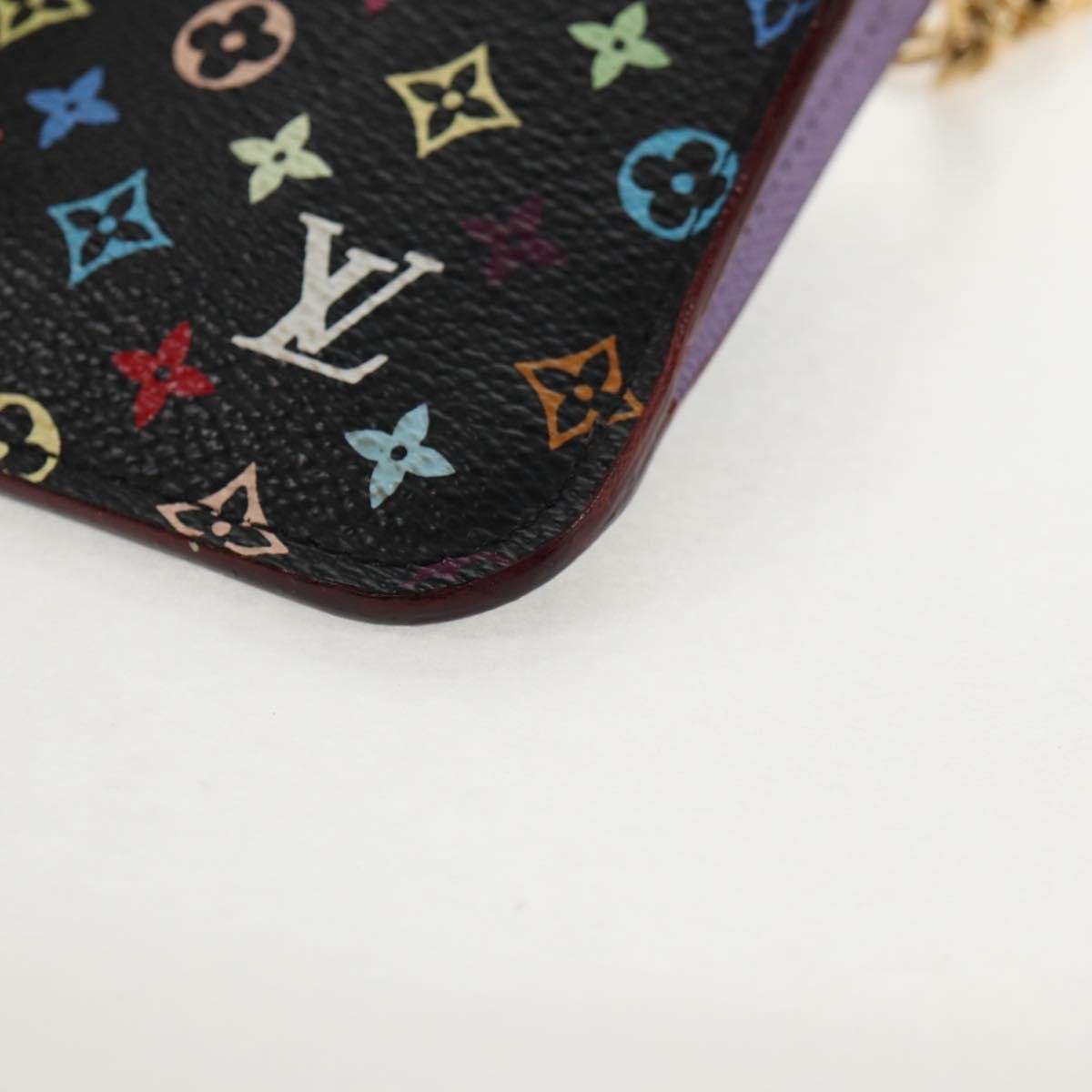 Louis Vuitton Pochette Clés Nm Monogram Multicolor Canvas Black Canvas Wallets Accessory
