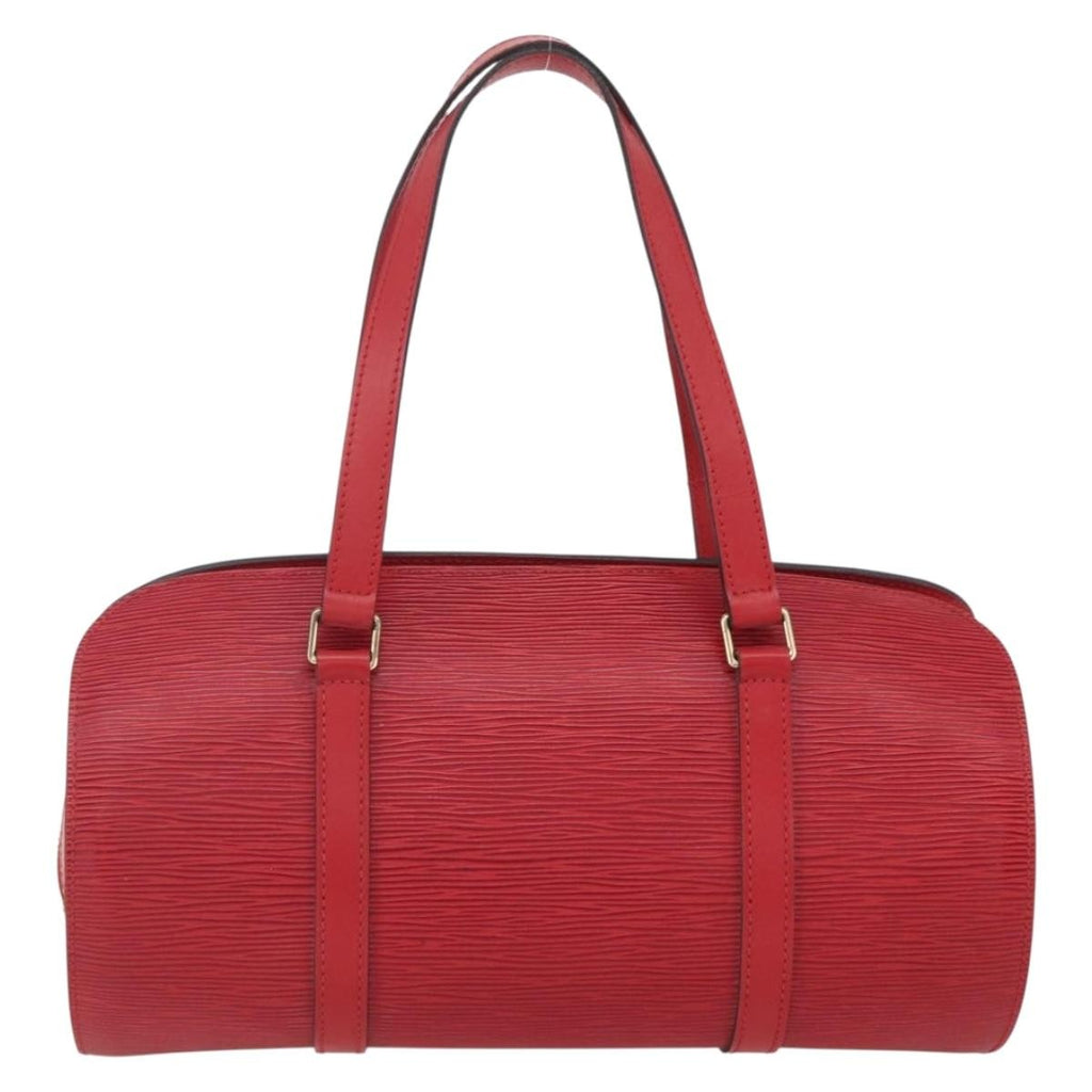 Louis Vuitton Soufflot Handbag Epi Leather Red Leather Shoulder Bag
