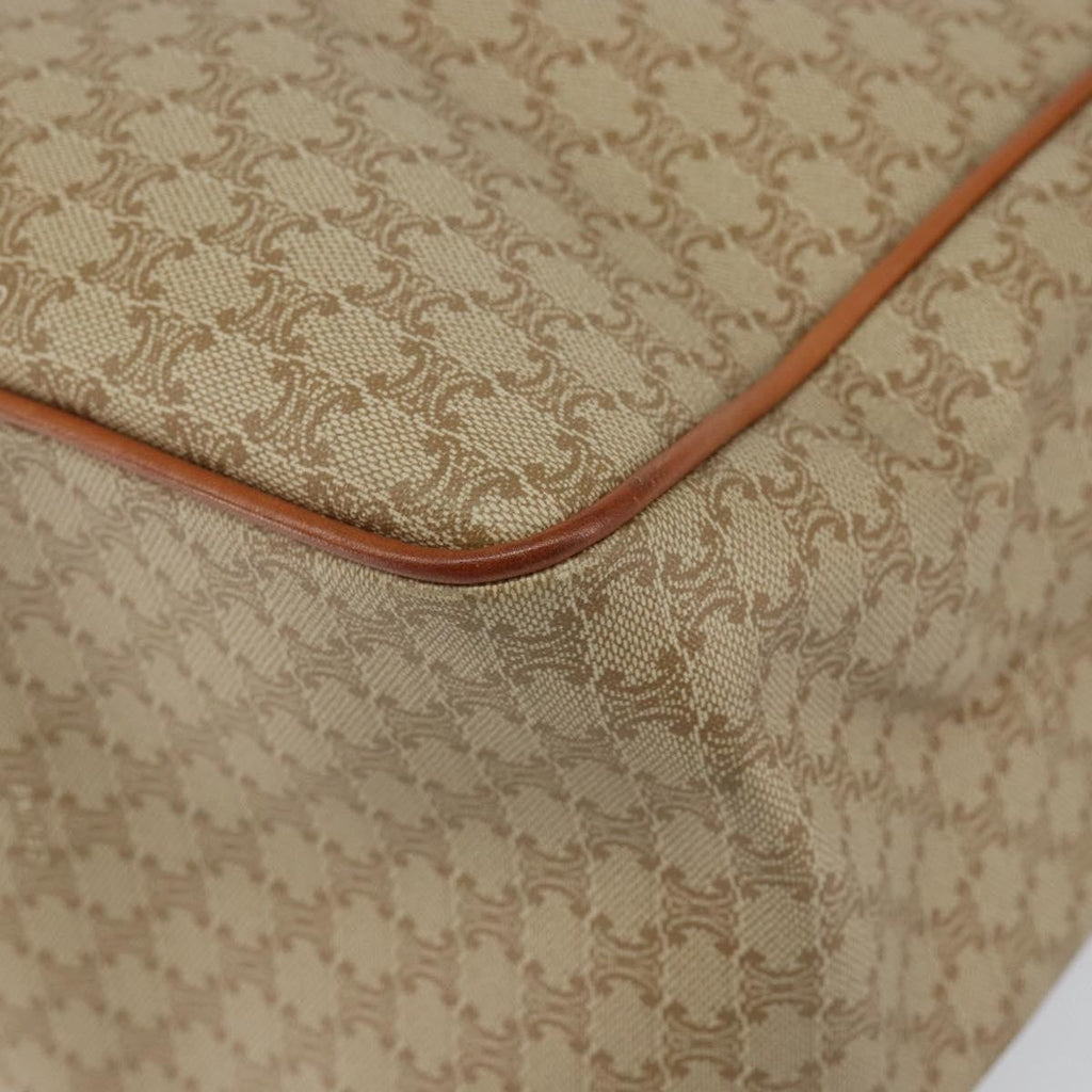 Celine Macadam Shoulder Bag Pvc Leather Beige Canvas Shoulder Bag Bag