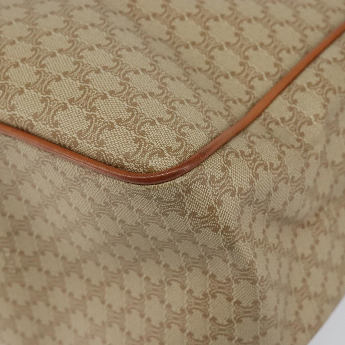 Celine Macadam Shoulder Bag Pvc Leather Beige Canvas Shoulder Bag Bag
