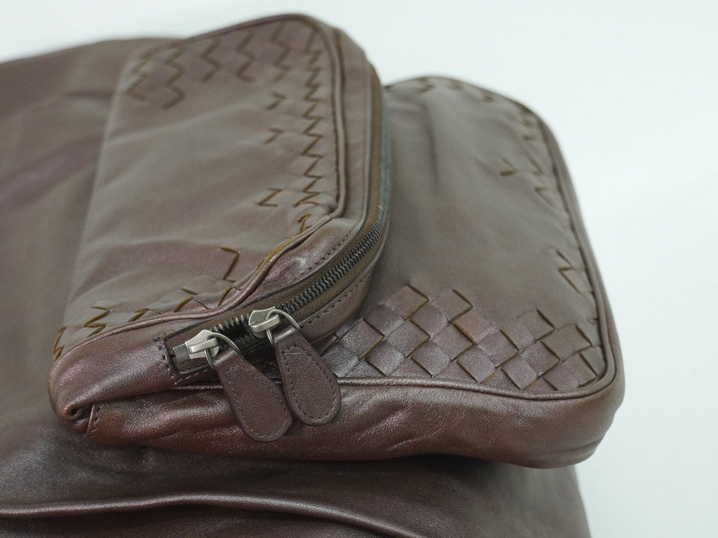 Bottega Veneta Intrecciato Shoulder Bag Leather Brown Leather Shoulder Bag Bag