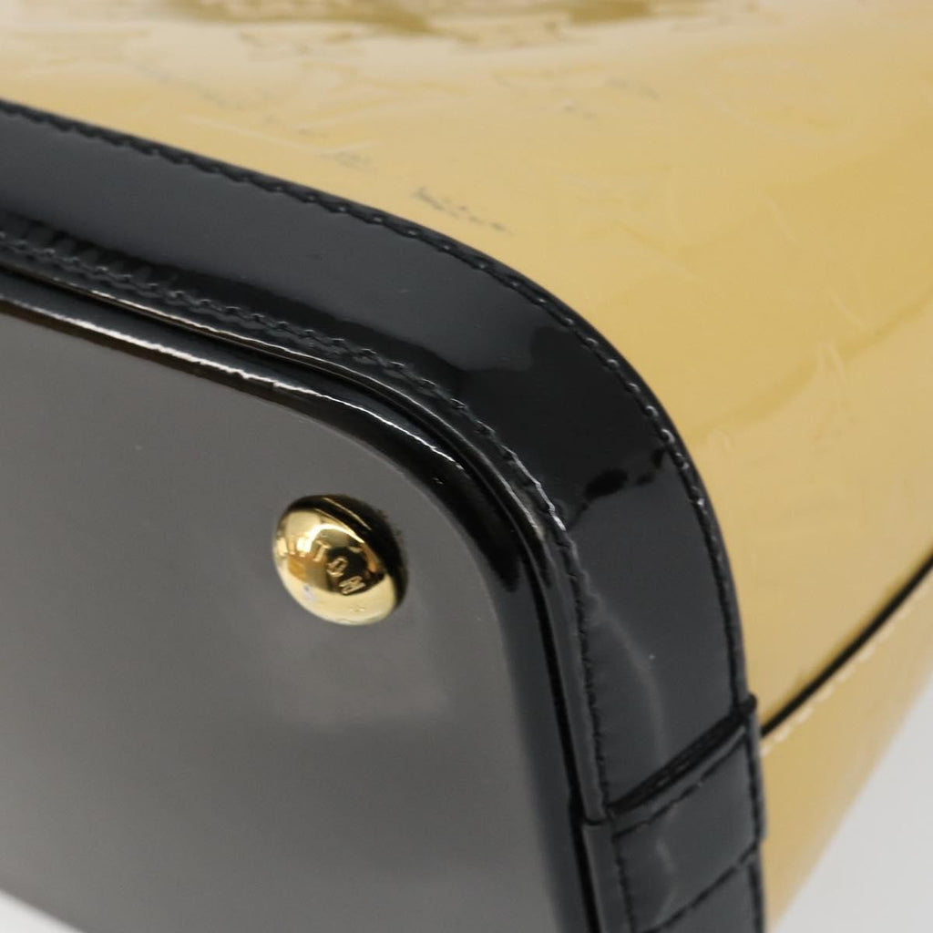 Louis Vuitton Lockit Handbag Monogram Vernis Beige Patent_Leather Tote Bag