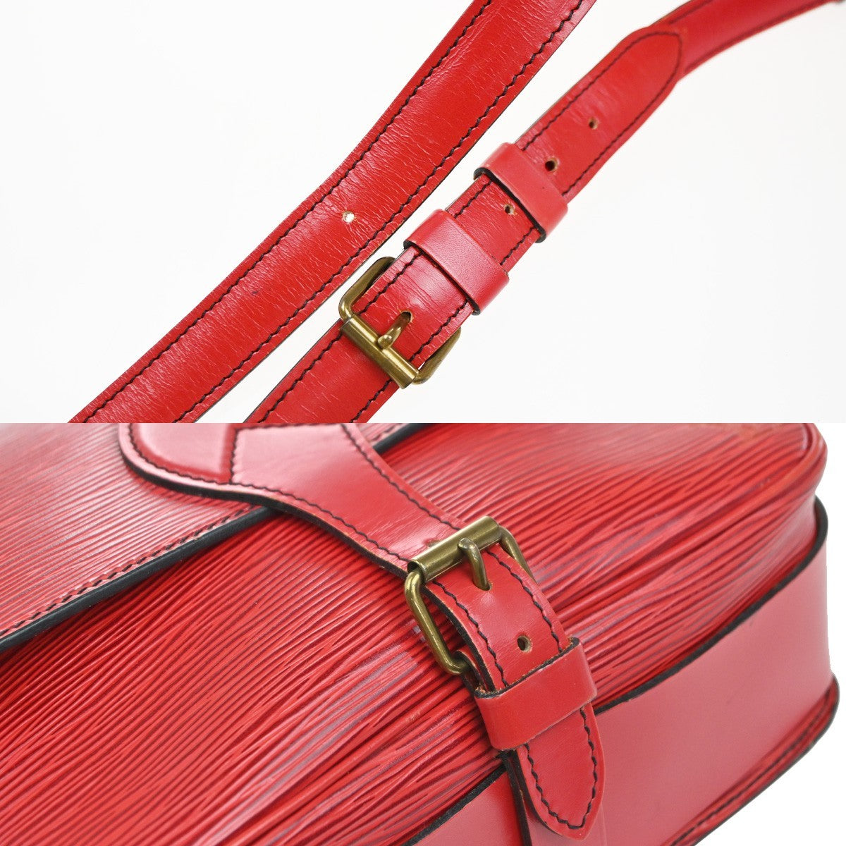 Louis Vuitton Cartouchiere Handbag Epi Leather Red Leather Shoulder Bag