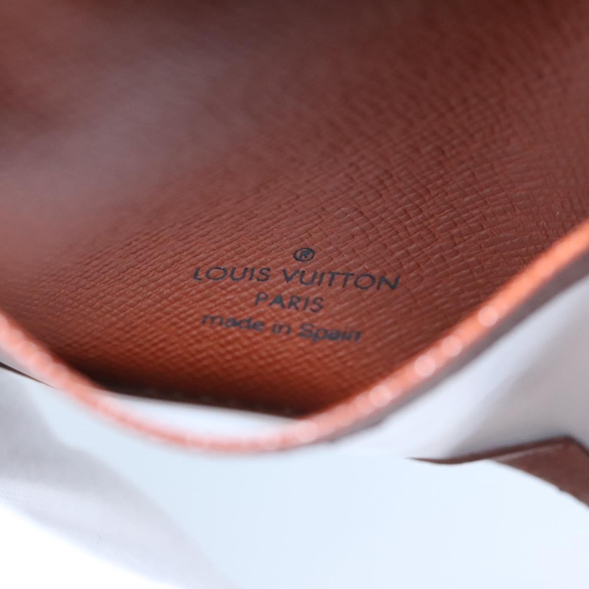 Louis Vuitton Vertical Id Card Holder Canvas Brown Canvas Card Holders Accessory