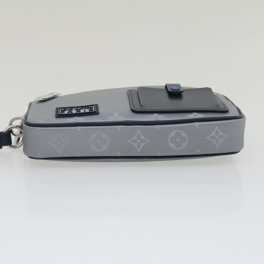 Louis Vuitton Alpha Clutch Limited Edition Monogram Satellite Canvas Silver Nylon Clutche & Pouche Bag