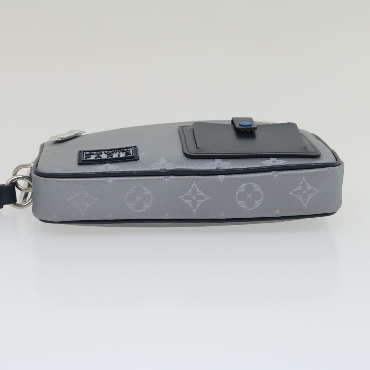 Louis Vuitton Alpha Clutch Limited Edition Monogram Satellite Canvas Silver Nylon Clutche & Pouche Bag