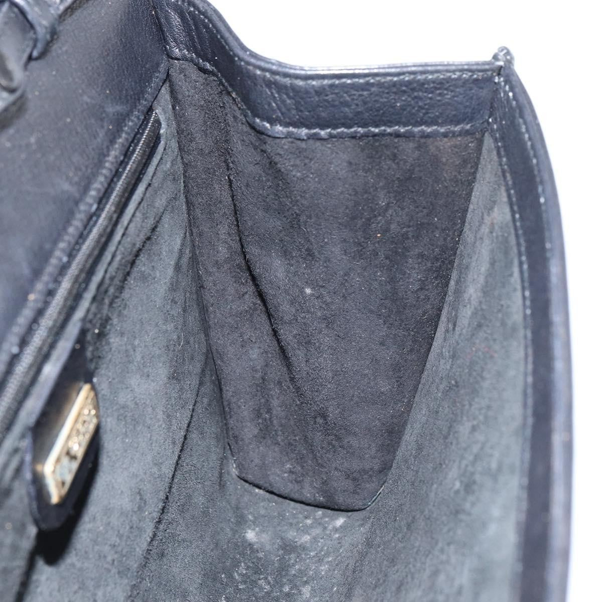 Gucci Vintage Shoulder Bag Leather Black Leather Shoulder Bag Bag (Pre-Owned)