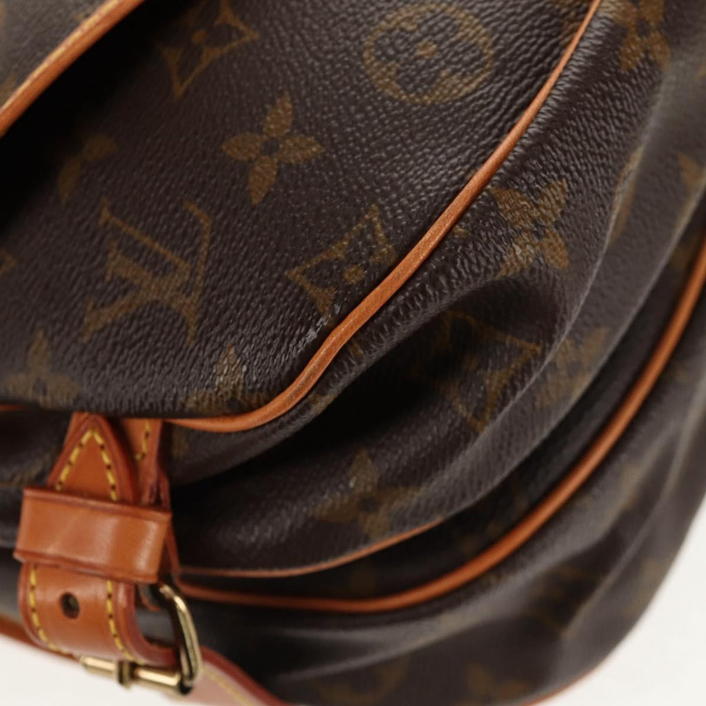 Louis Vuitton Saumur Handbag Monogram Canvas Brown Canvas Shoulder Bag