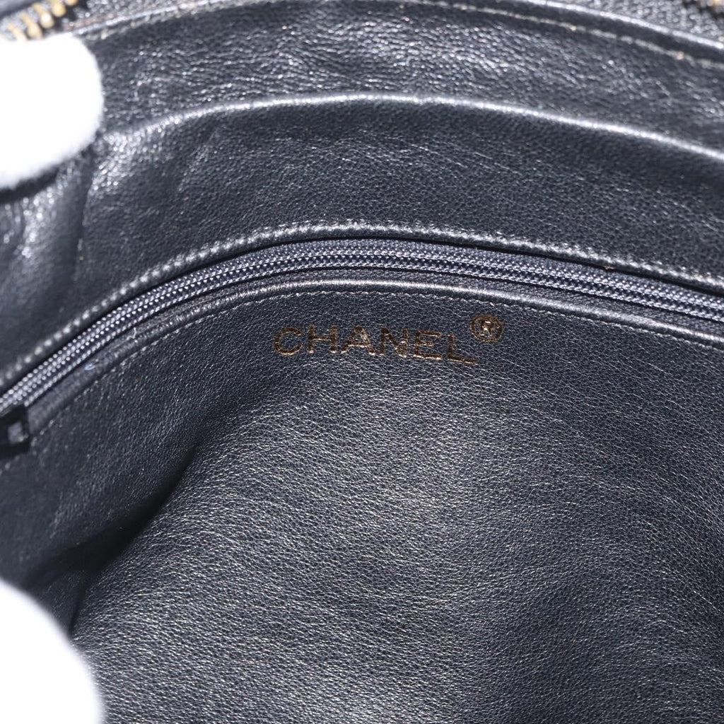 Chanel Vintage Diamond Cc Camera Shoulder Bag Quilted Caviar Black Leather Shoulder Bag Bag