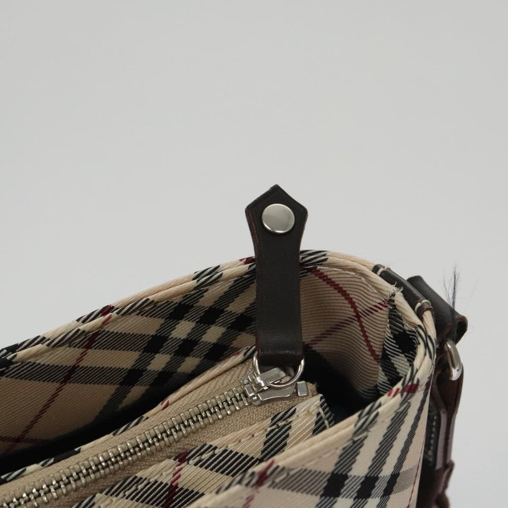 Burberry Nova Check Shoulder Bag Canvas Beige Canvas Shoulder Bag