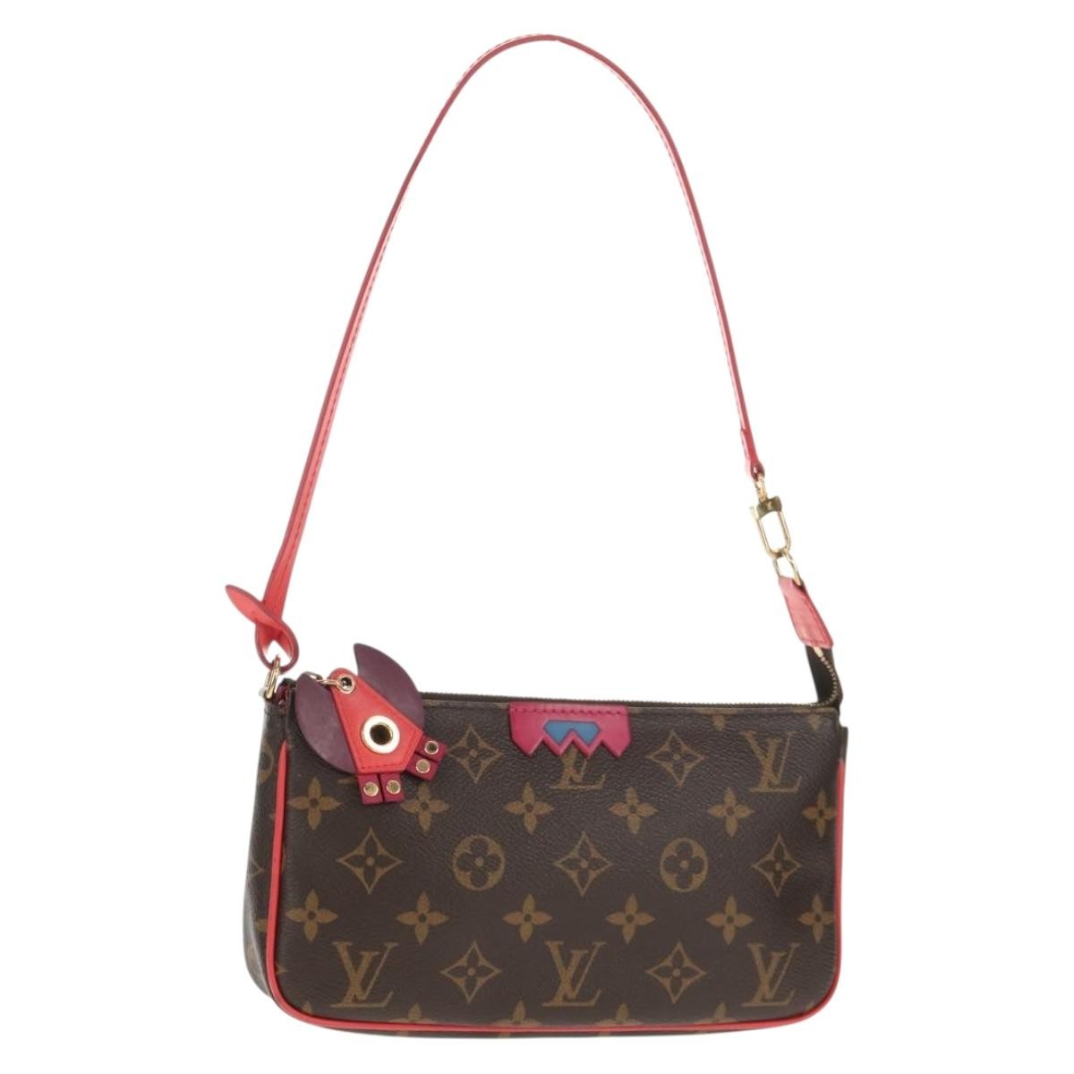 Louis Vuitton Pochette Accessoires Nm Limited Edition Totem Monogram Canvas Brown Canvas Clutche & Pouche Bag