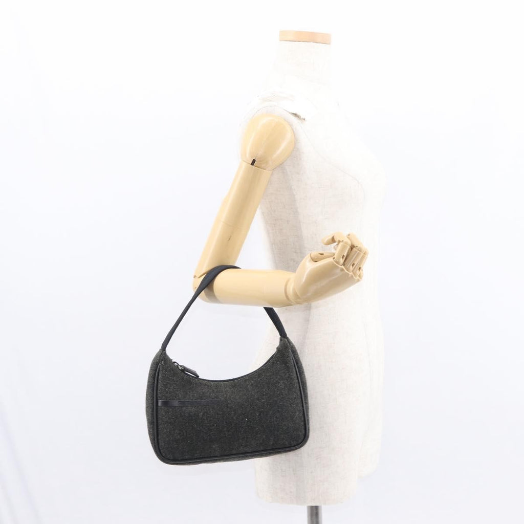 Prada Re-Edition 2000 Hobo Wool Gray Wool Handbag