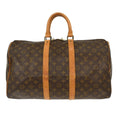 Louis Vuitton Keepall Bag Monogram Canvas Brown Canvas Handbag