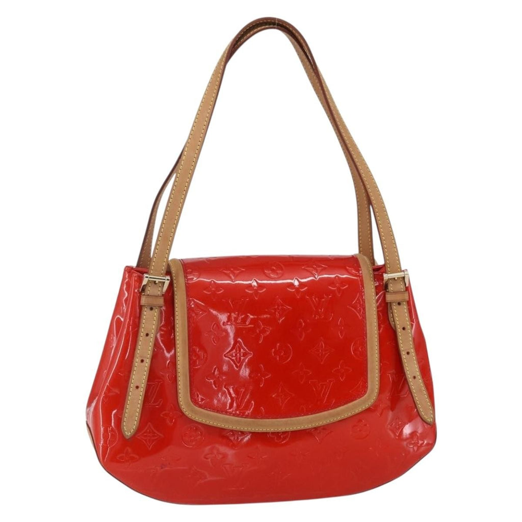 Louis Vuitton Biscayne Bay Handbag Monogram Vernis Red Patent_Leather Bag