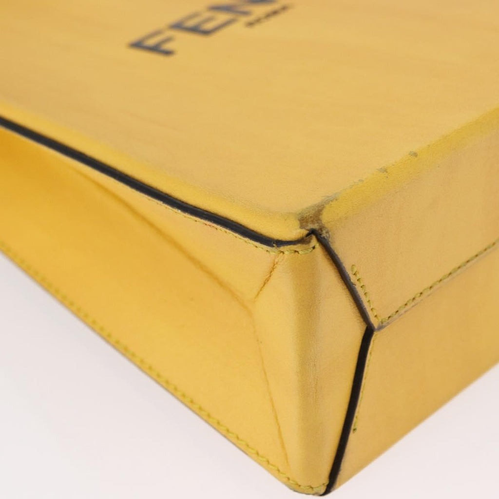 Fendi Pack Shopping Tote Leather Yellow Leather Handbag
