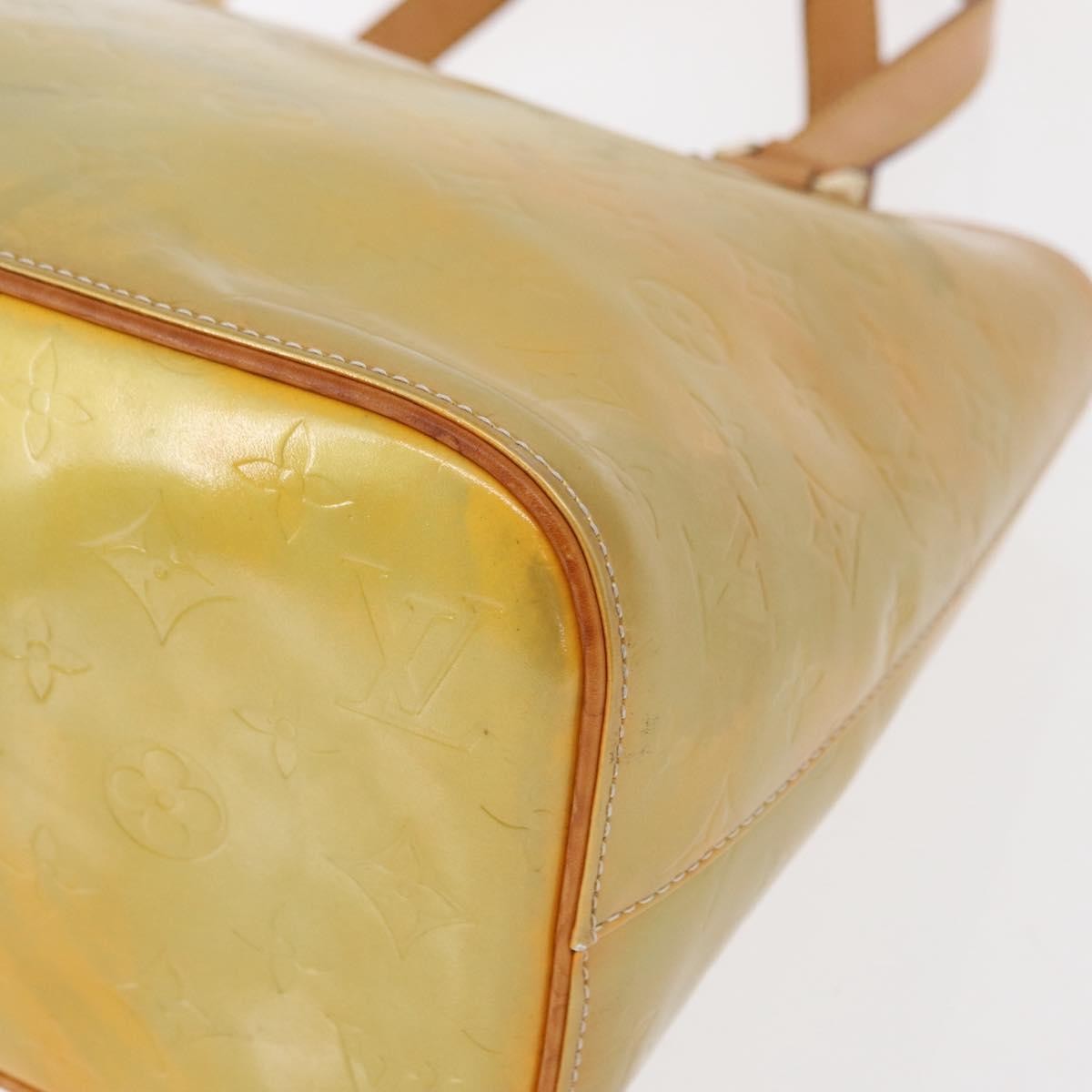 Louis Vuitton Houston Handbag Monogram Vernis Yellow Patent_Leather Tote Bag