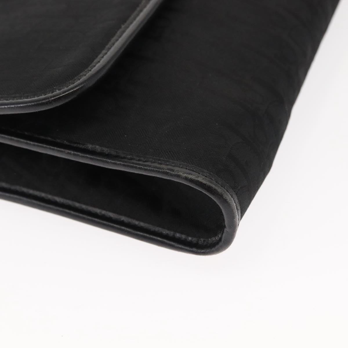 Christian Dior Trotter Shoulder Bag Canvas Black Canvas Shoulder Bag Bag (Pre-Owned)