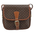 Celine Vintage Macadam Shoulder Bag Canvas And Leather Brown Pvc Shoulder Bag Bag