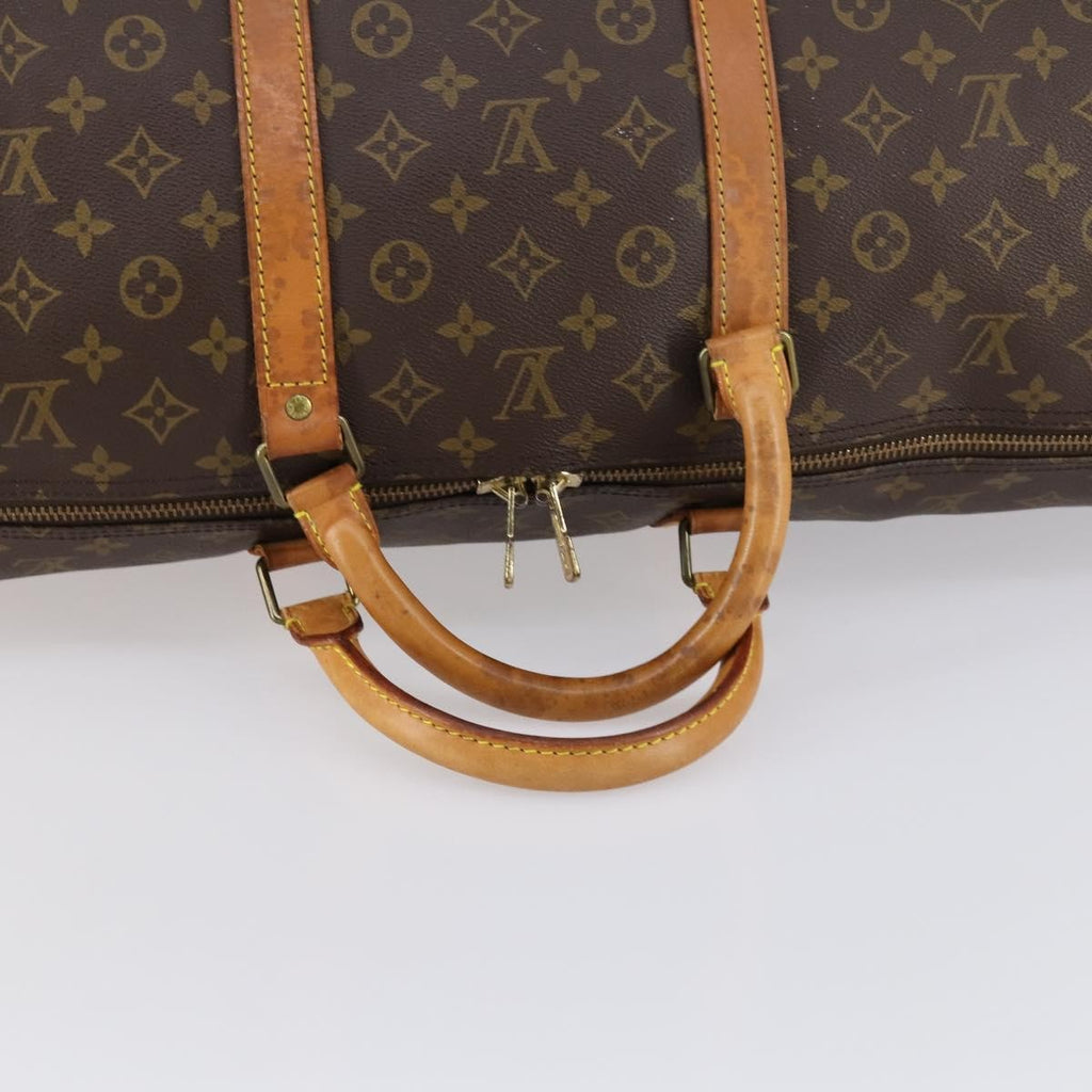 Louis Vuitton Keepall Bandouliere Bag Monogram Canvas Brown Canvas Travel Bag