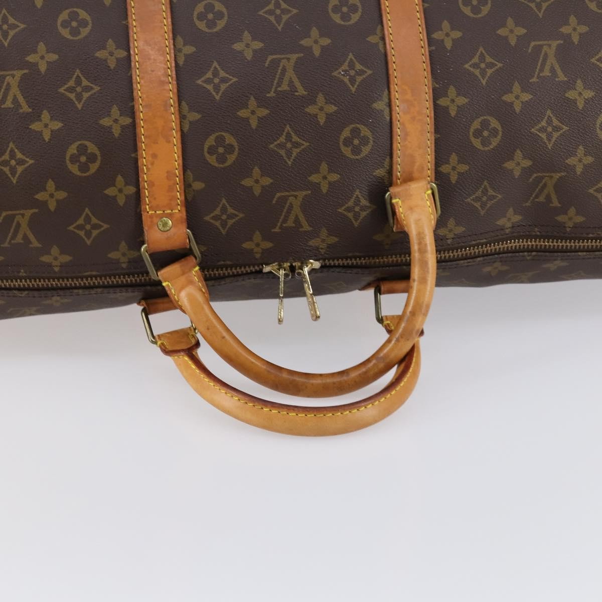 Louis Vuitton Keepall Bandouliere Bag Monogram Canvas Brown Canvas Travel Bag