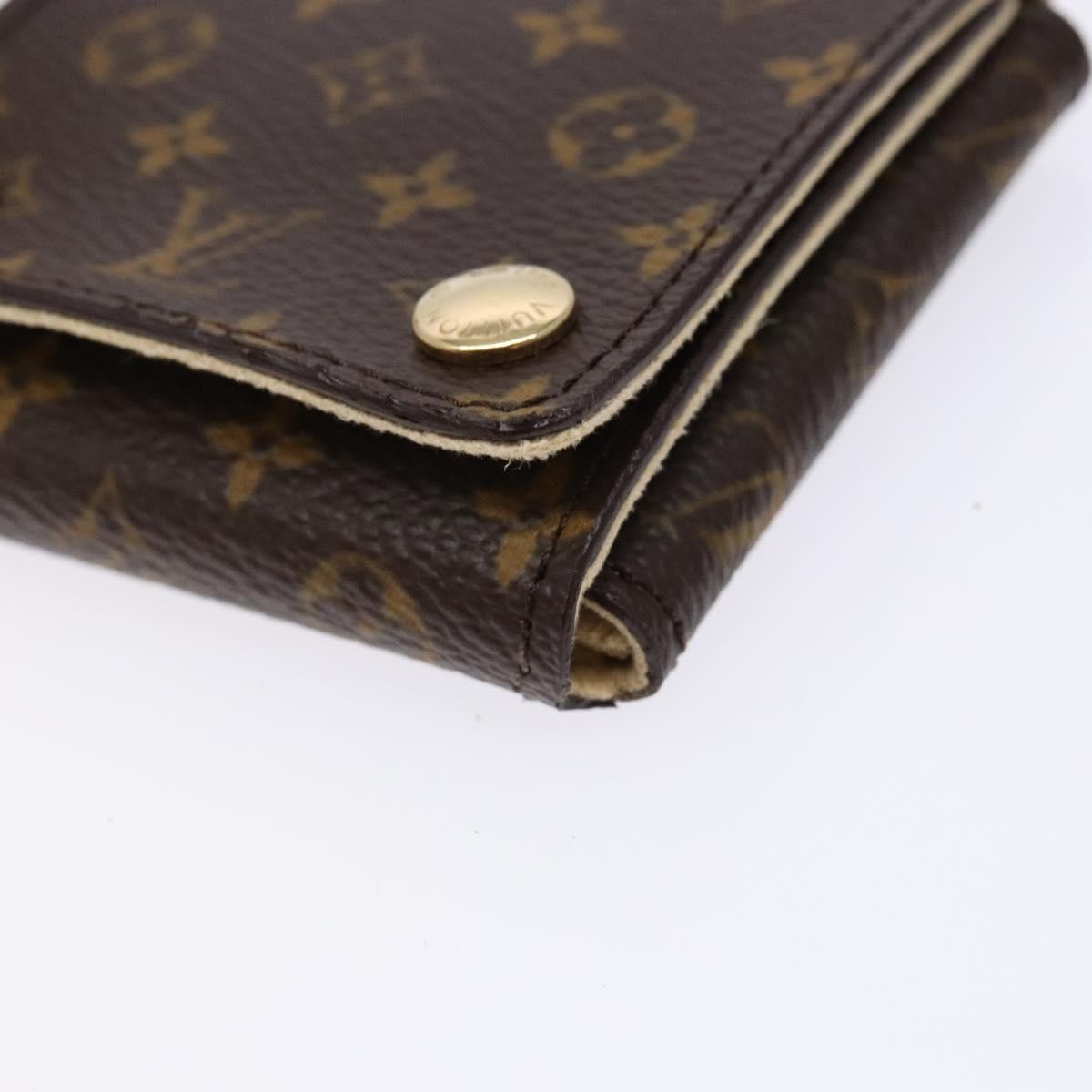 Louis Vuitton Case Jewelry Box Canvas Brown Canvas Wallets Accessory