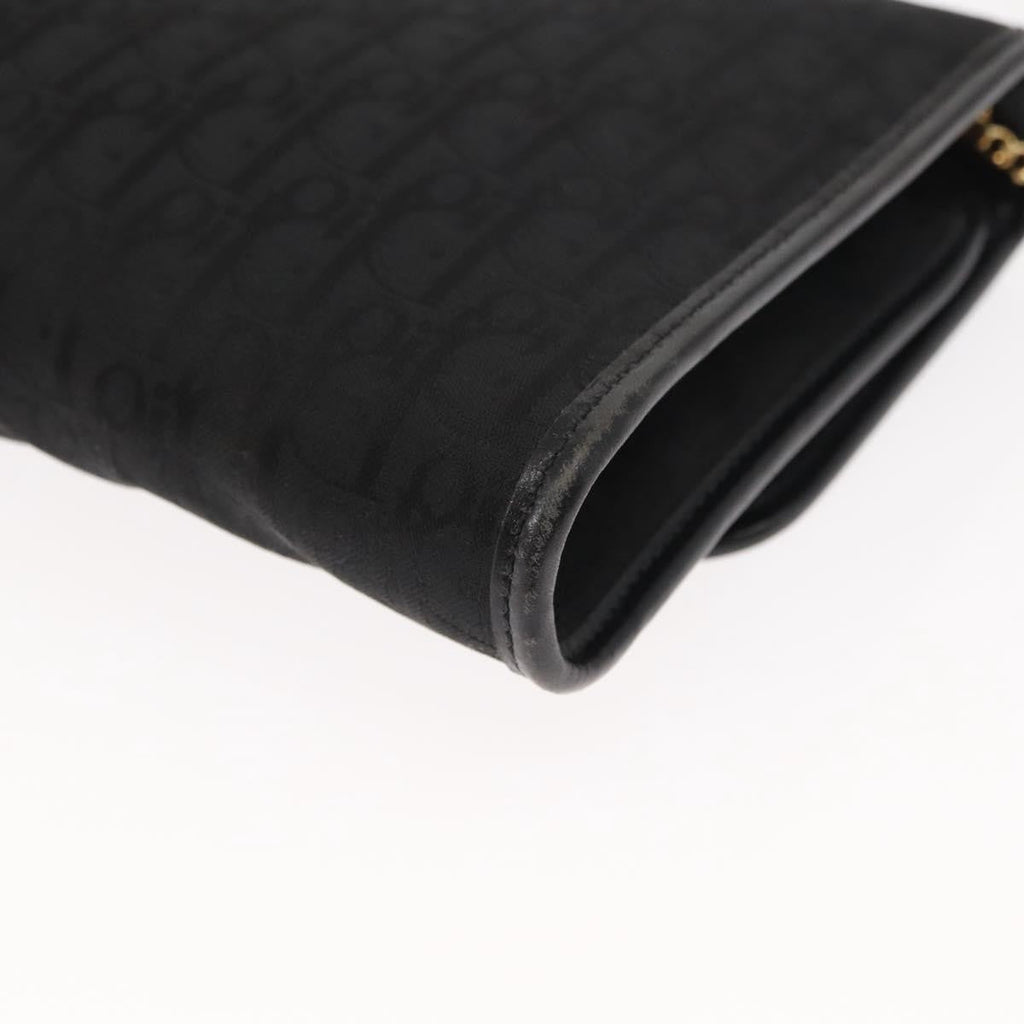 Christian Dior Trotter Shoulder Bag Canvas Black Canvas Shoulder Bag Bag (Pre-Owned)