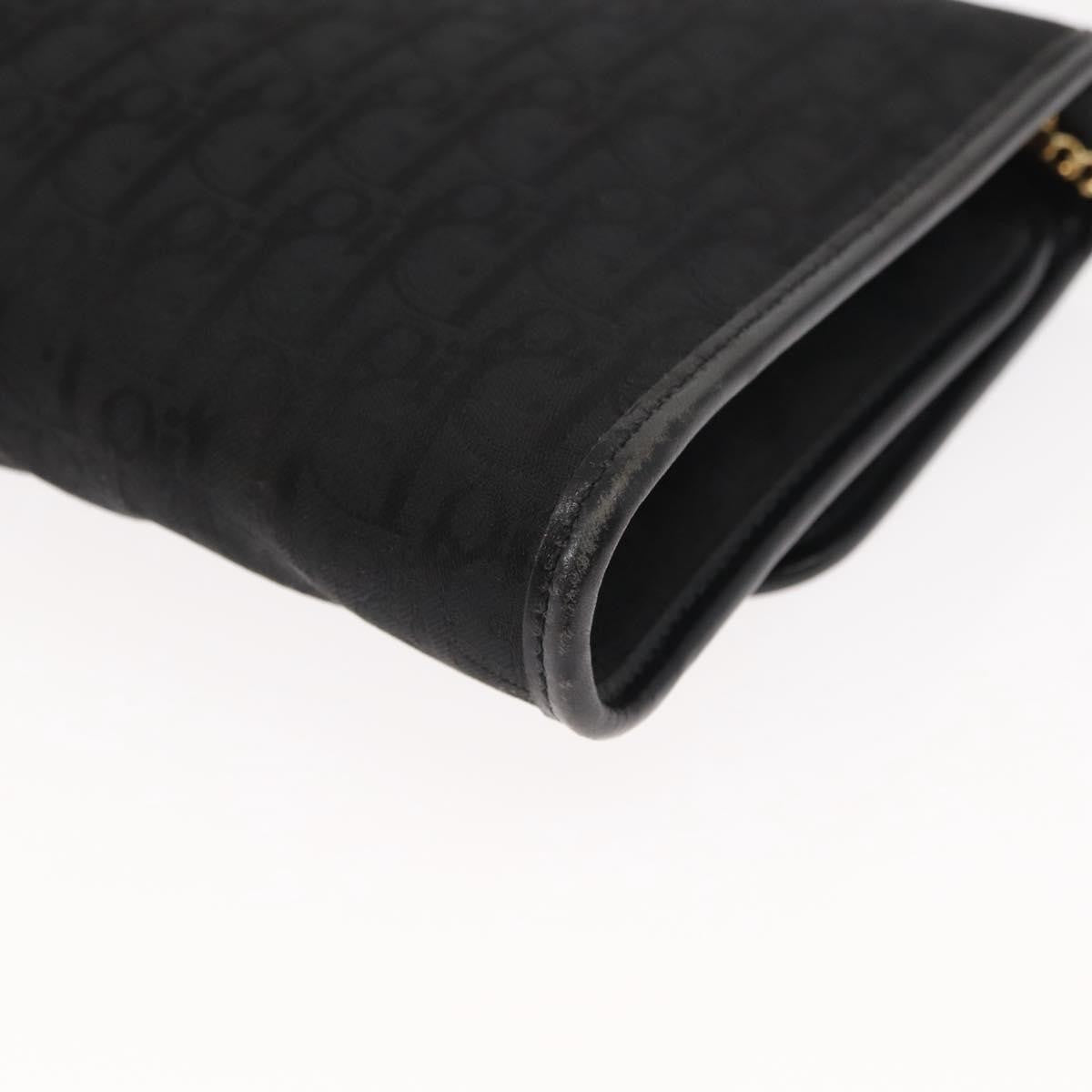Christian Dior Trotter Shoulder Bag Canvas Black Canvas Shoulder Bag Bag (Pre-Owned)