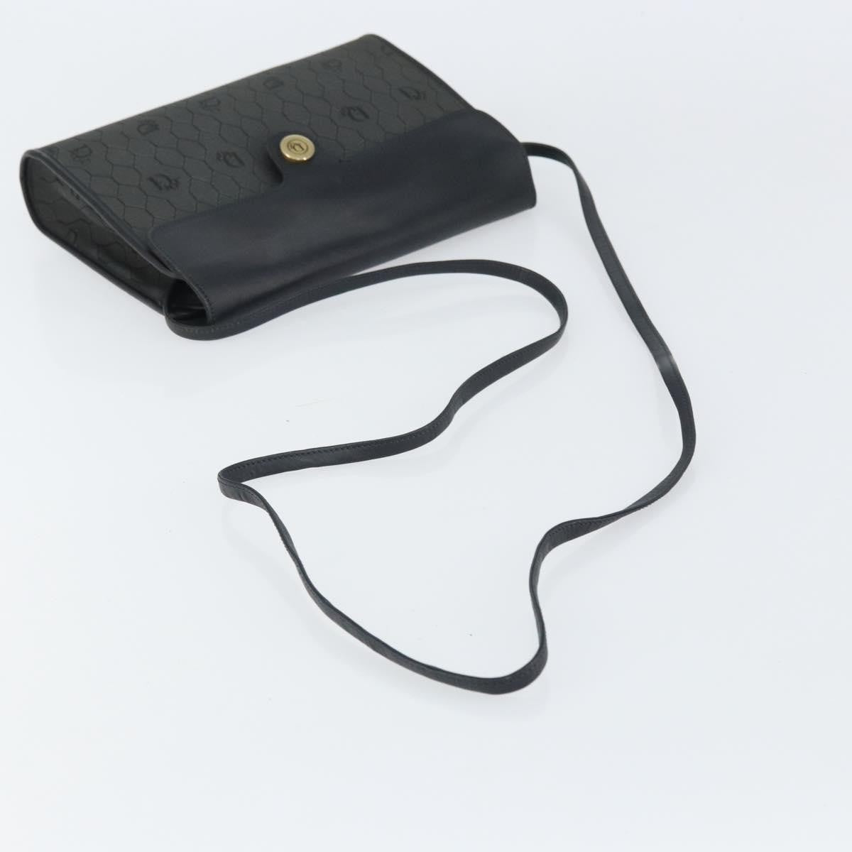Christian Dior Vintage Honeycomb Flap Crossbody Bag Coated Canvas Black Pvc Shoulder Bag Bag (Pre-Owned)