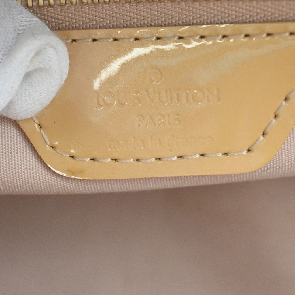 Louis Vuitton Wilshire Handbag Monogram Vernis Beige Patent_Leather Handbag