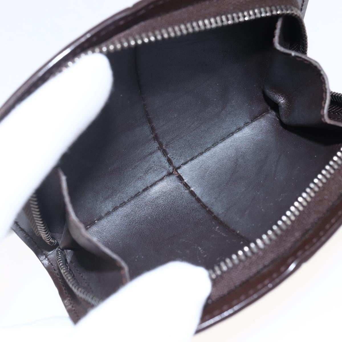 Louis Vuitton Demi Lune Coin Purse Epi Leather Brown Leather Wallets Accessory