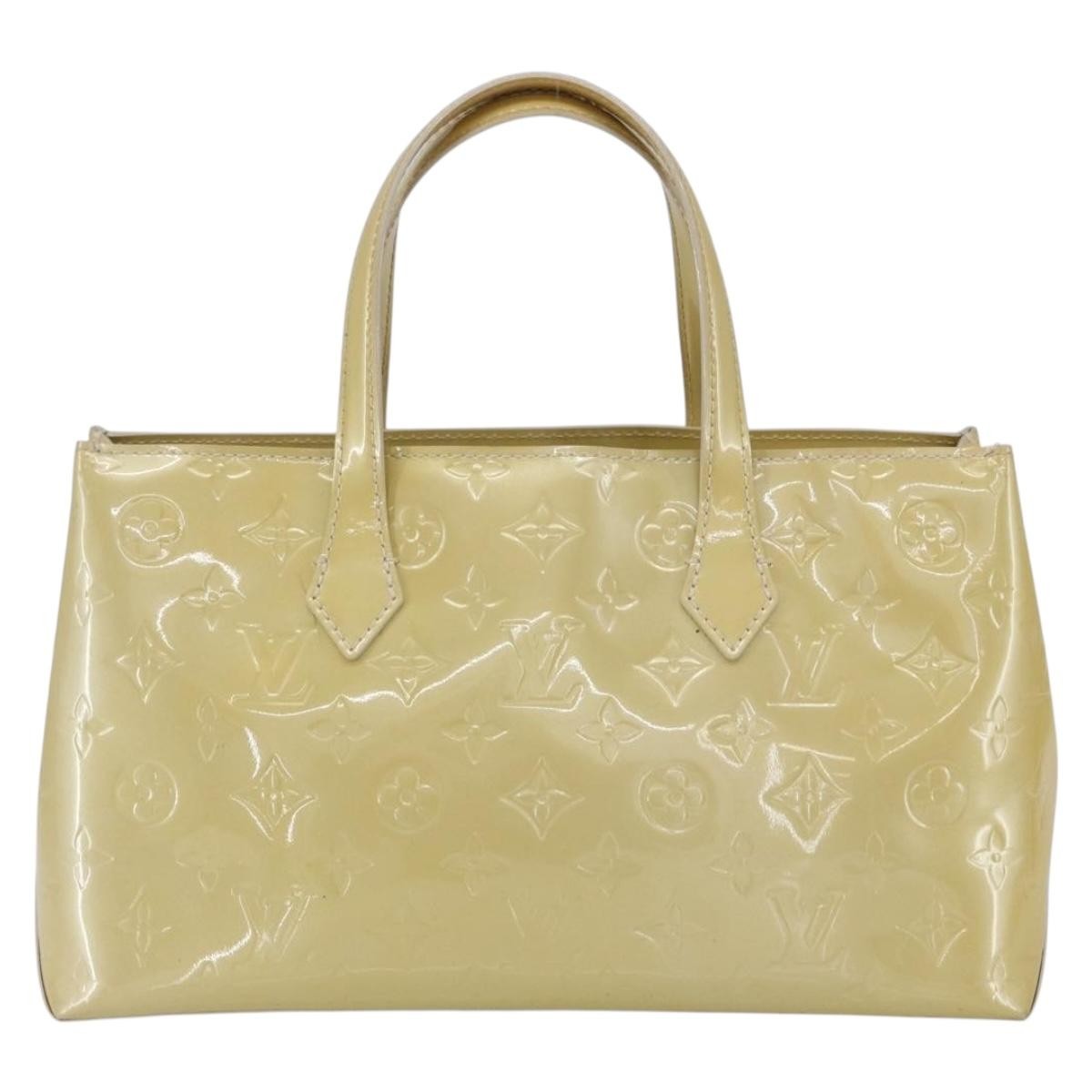 Louis Vuitton Wilshire Handbag Monogram Vernis Beige Patent_Leather Handbag