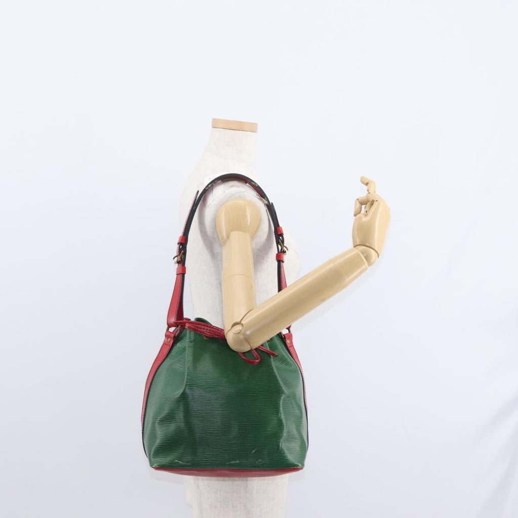 Louis Vuitton Bicolor Petit Noe Handbag Epi Leather Green Leather Shoulder Bag