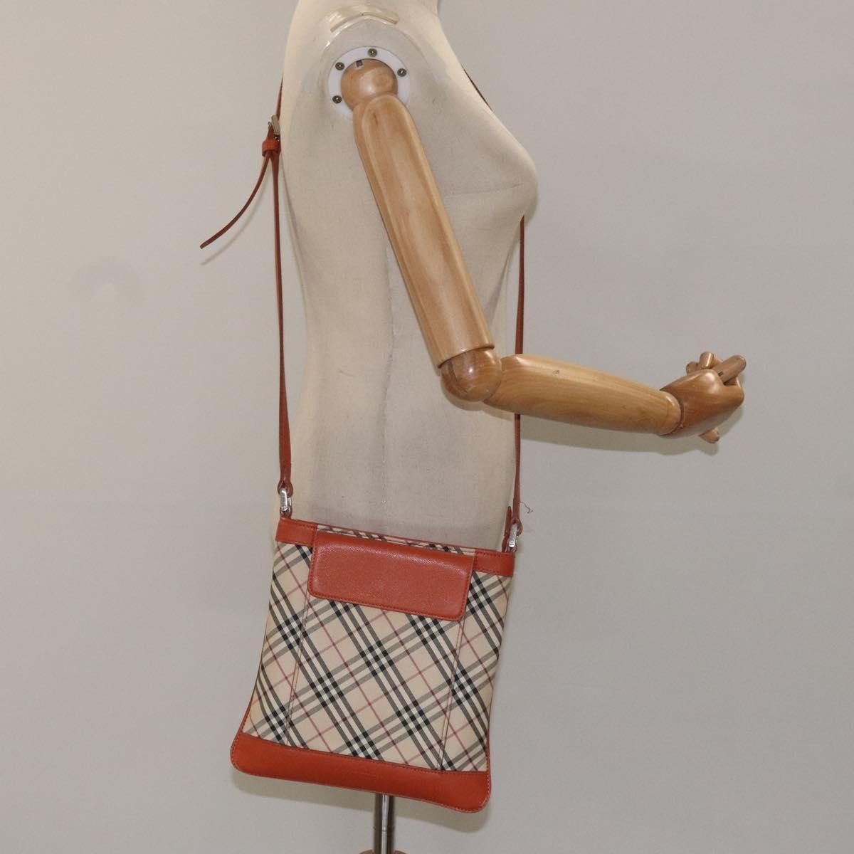 Burberry Nova Check Shoulder Bag Canvas And Leather Beige Canvas Shoulder Bag