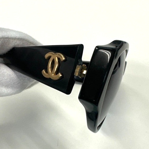 Chanel Chanel Logo Sunglasses Eye Wear Plastic Black Plastic Sunglasse Accessory