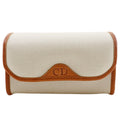 Christian Dior Cd Logo Novelty Pouch Pvc Ecru Pvc Clutche & Pouche Bag (Pre-Owned)