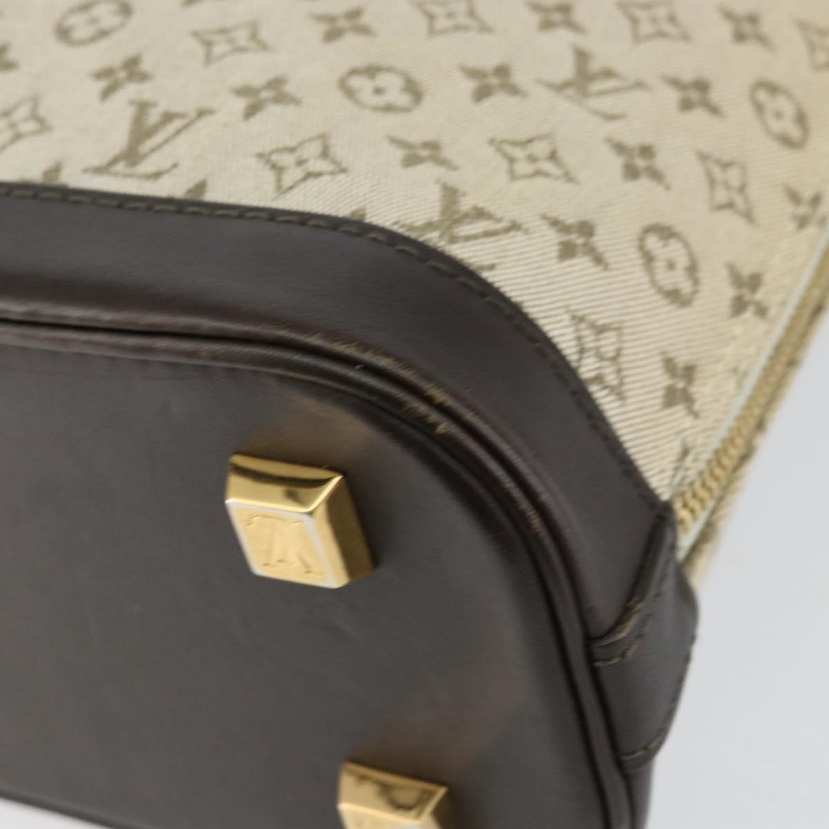 Louis Vuitton Alma Handbag Mini Lin Monogram Khaki Canvas Handbag
