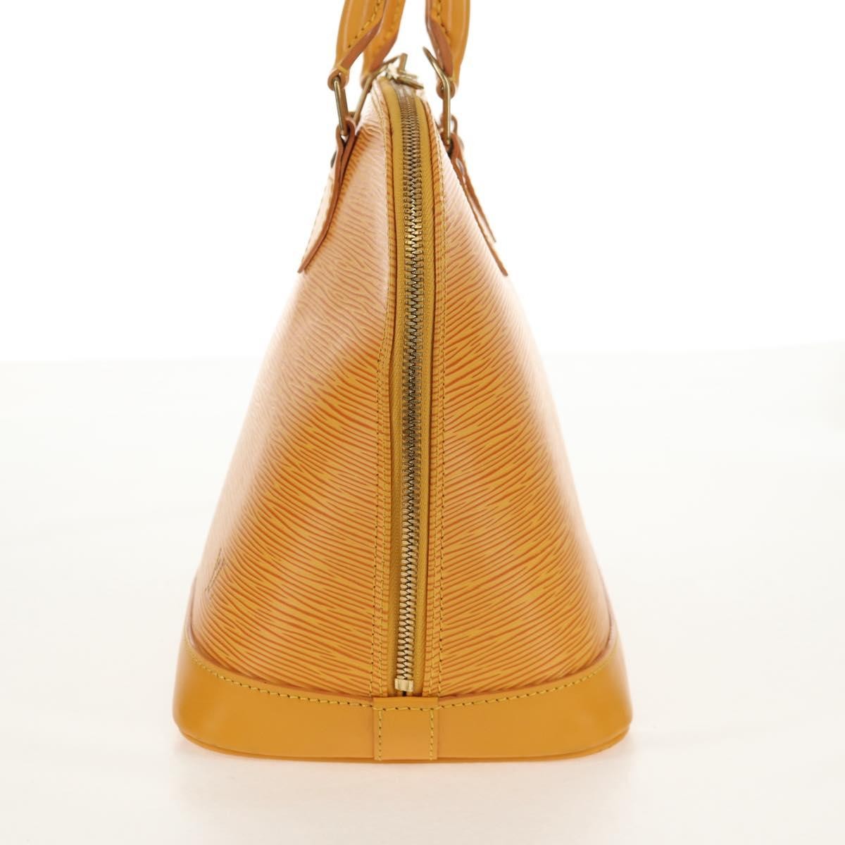 Louis Vuitton Alma Handbag Epi Leather Yellow Leather Handbag
