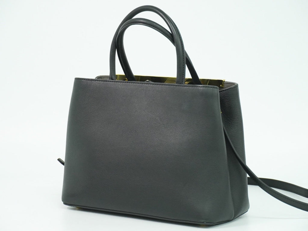 Fendi 2Jours Bag Leather Black Leather Handbag