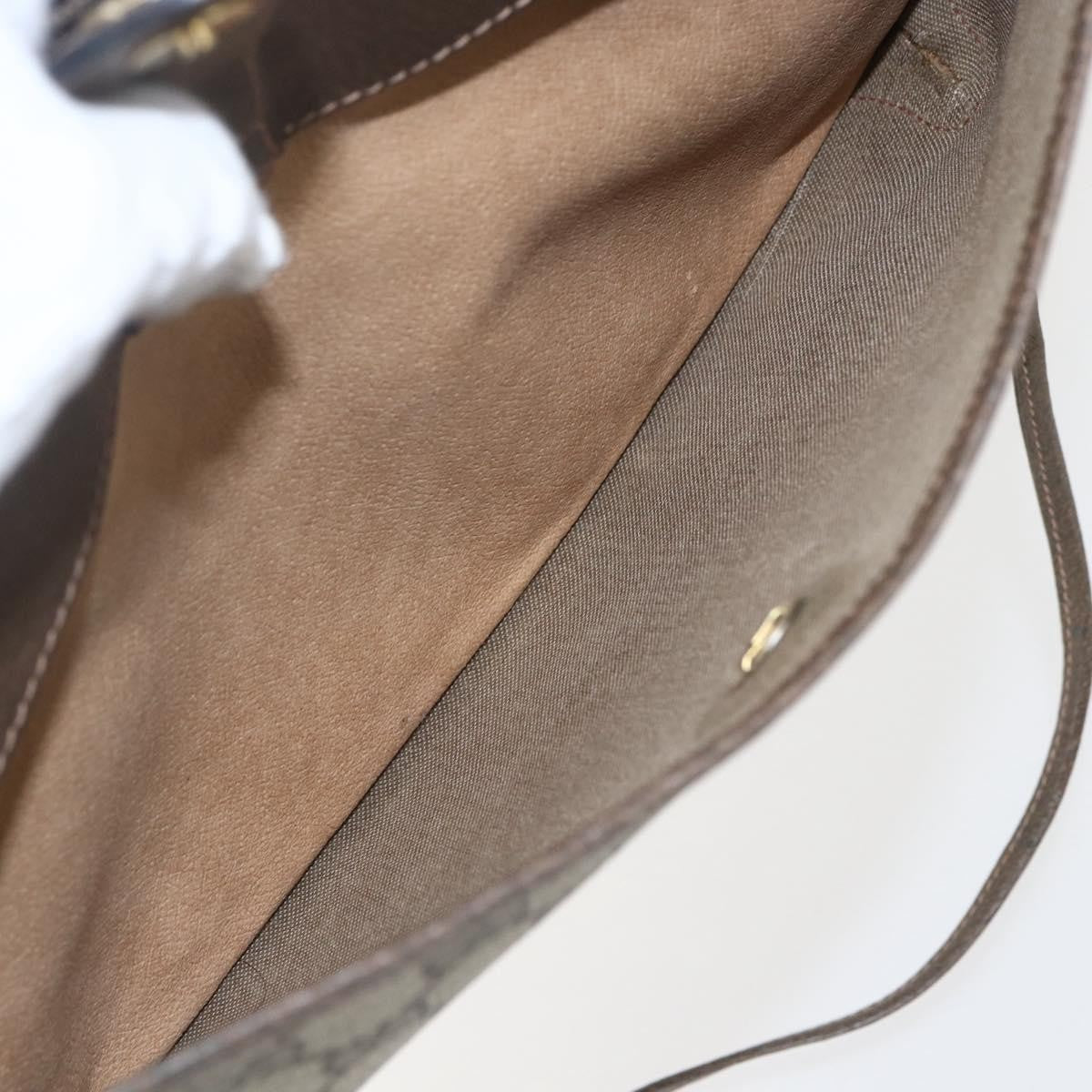 Gucci Vintage Web Crossbody Bag Gg Coated Canvas Beige Canvas Shoulder Bag Bag (Pre-Owned)