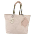 Chanel Vintage Cruise Line No.5 Tote Quilted Canvas Pink Canvas Tote Bag Bag