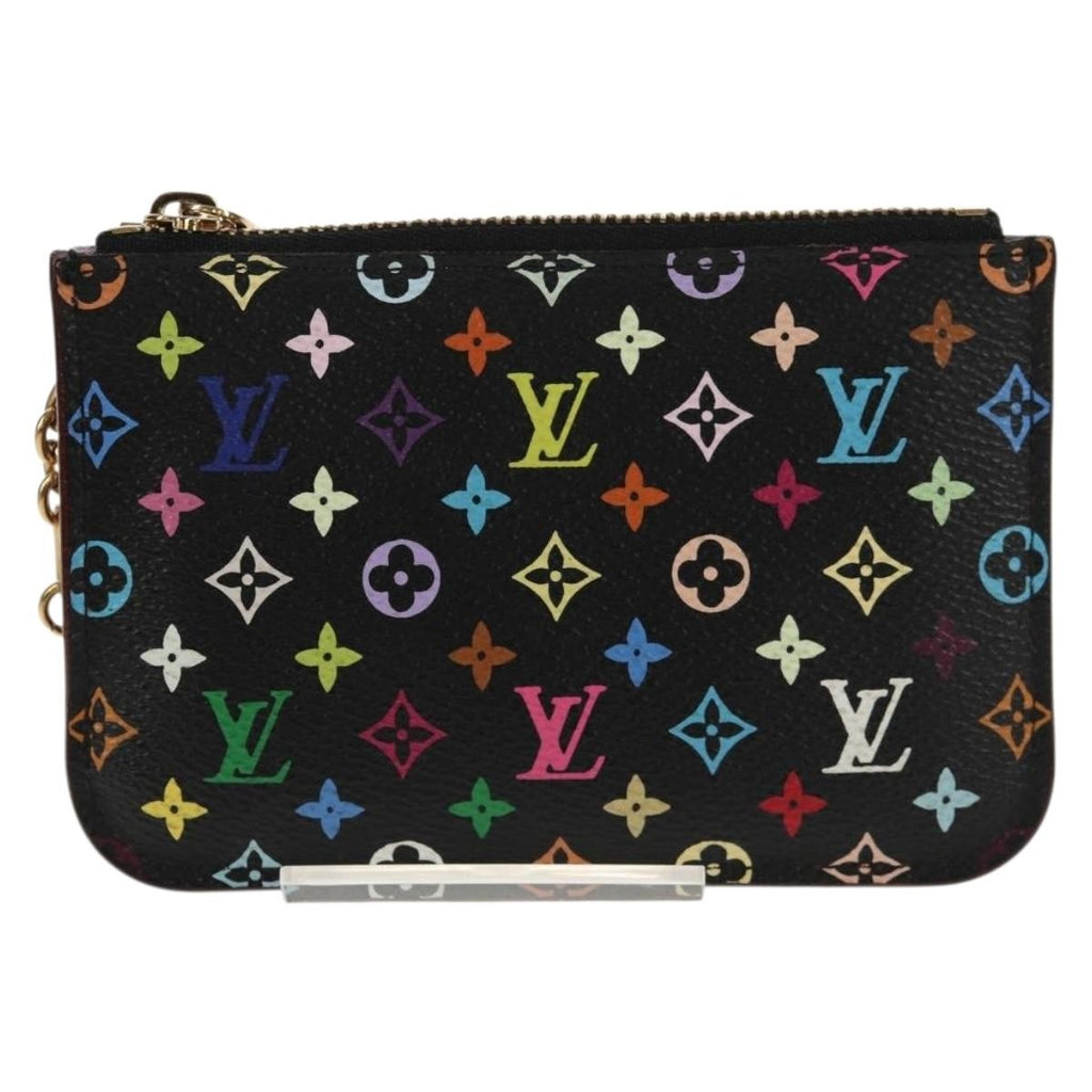 Louis Vuitton Pochette Clés Nm Monogram Multicolor Canvas Black Canvas Wallets Accessory