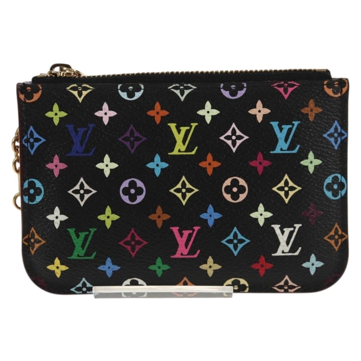 Louis Vuitton Pochette Clés Nm Monogram Multicolor Canvas Black Canvas Wallets Accessory