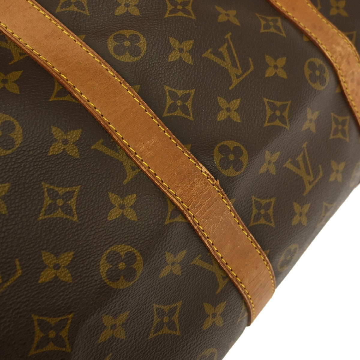 Louis Vuitton Keepall Bag Monogram Canvas Brown Canvas Travel Bag