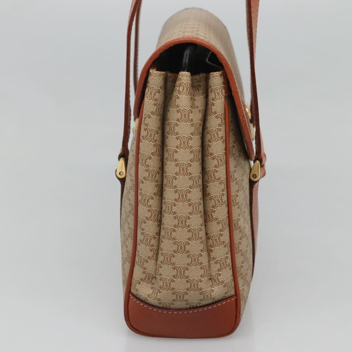 Celine Vintage Macadam Handbag Canvas And Leather Beige Canvas Handbag